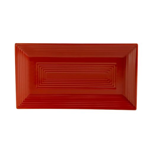 C.A.C. TG-RT13-R, 11.62-Inch Porcelain Red Rectangular Platter, DZ