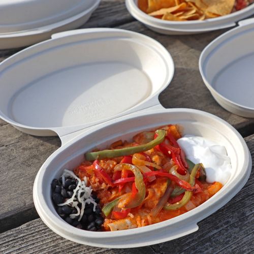 9x8x3 Inch To Go Clam Shell Disposable Food Containers