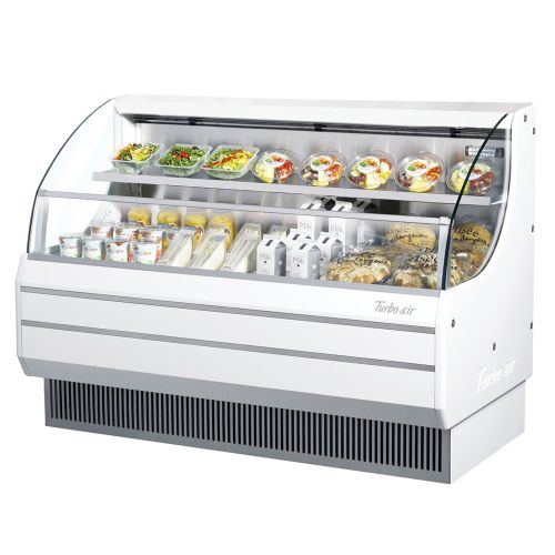 Turbo Air TOM-60LW-SF-N Open Display Horizontal Merchandiser 63-Inch L Low Profile SS Front Panel-White