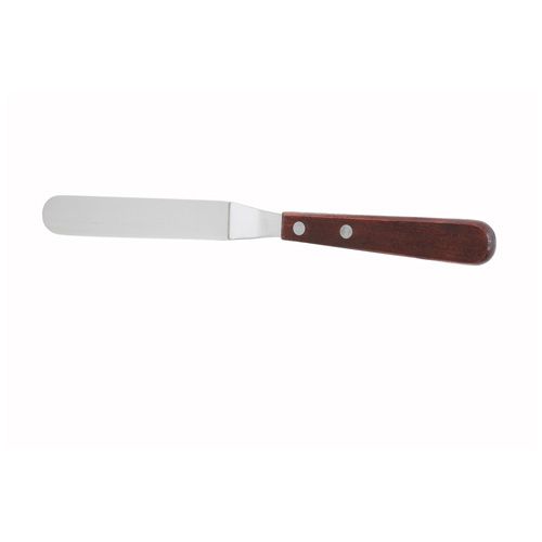 Winco TOS-4, Offset Spatulas with Wooden Handle and 4.25-Inch Blade