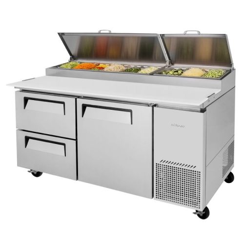 Turbo Air TPR-67SD-D2-N, 1 Solid Door 2 Drawers Pizza Prep Table