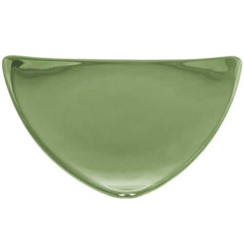 C.A.C. TRG-16-G, 10.5-Inch Porcelain Green Triangular Flat Plate, DZ