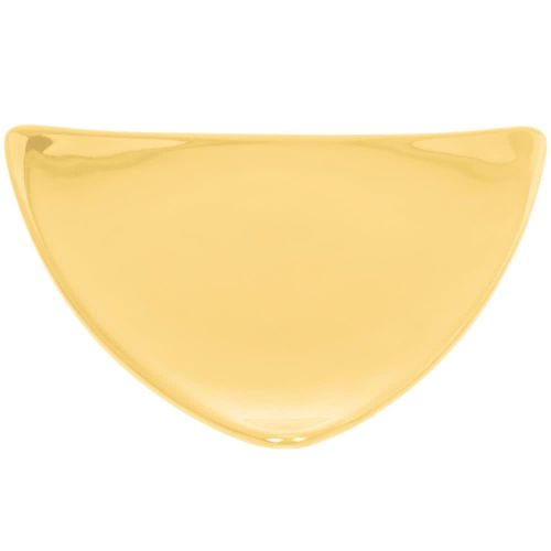 C.A.C. TRG-16-Y, 10.5-Inch Porcelain Yellow Triangular Flat Plate, DZ