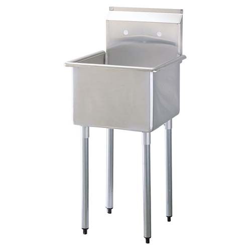 Turbo Air TSA-1-N, 18 x18 x13-inch One Compartment Sink, Stainless Steel