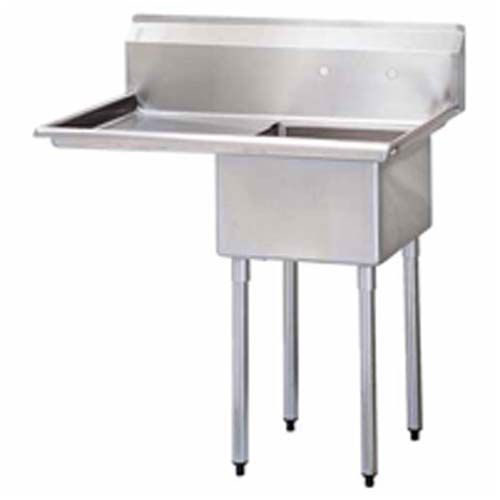 Turbo Air TSB-1-L2, 24 x 24 x 14-inch One Compartment Sink, Stainless Steel