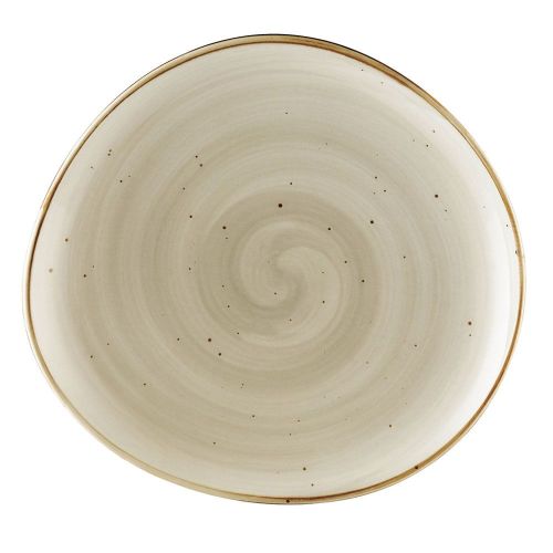 C.A.C. TUS-16-BGE, 10.37-Inch Porcelain Beige Dessert Plate, DZ