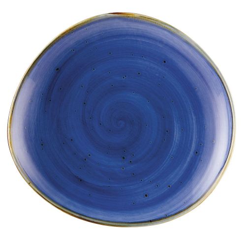 C.A.C. TUS-16-BLU, 10.37-Inch Porcelain Starry Night Blue Dessert Plate, DZ