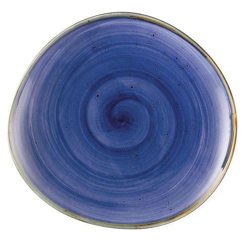 C.A.C. TUS-21-BLU, 12.25-Inch Porcelain Starry Night Blue Dessert Plate, DZ