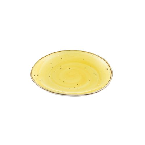 C.A.C. TUS-6-SFL, 6.37-Inch Porcelain Sunflower Dessert Plate, 3 DZ/CS