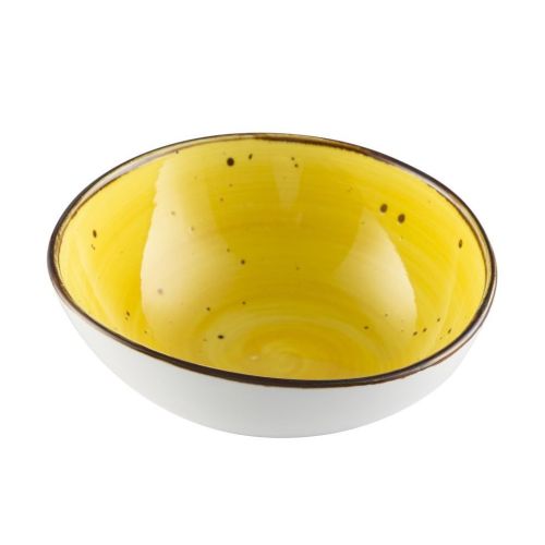 C.A.C. TUS-B6-SFL, 13 Oz 6-Inch Porcelain Sunflower Soup/Salad Bowl, 3 DZ/CS