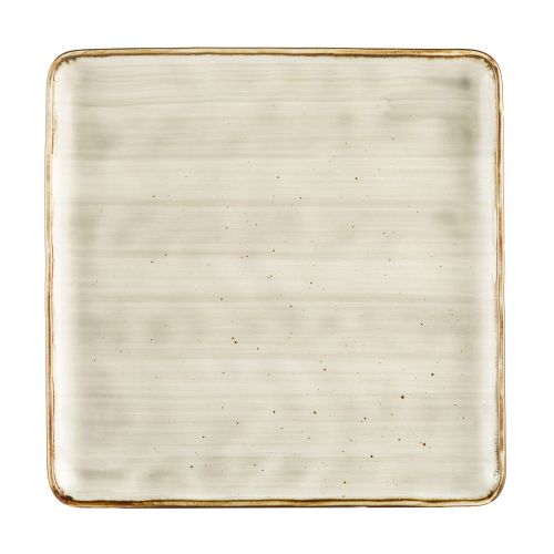 C.A.C. TUS-SQ16-BGE, 10-Inch Porcelain Beige Square Dessert Plate, DZ