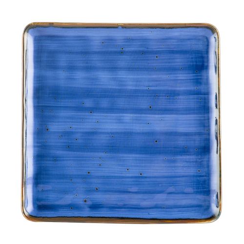 C.A.C. TUS-SQ16-BLU, 10-Inch Porcelain Starry Night Blue Square Plate, DZ