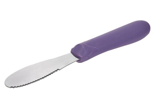 Winco TWP-31P 3.6x0.25-Inch Stainless Steel Blade Sandwich Spreader with Purple Handle