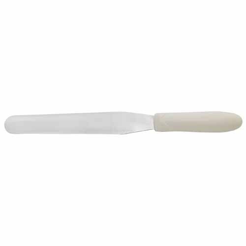 Winco TWPS-7, Bakery Spatula with 7.94x1.25-Inch Blade and White Polypropylene Handle, NSF