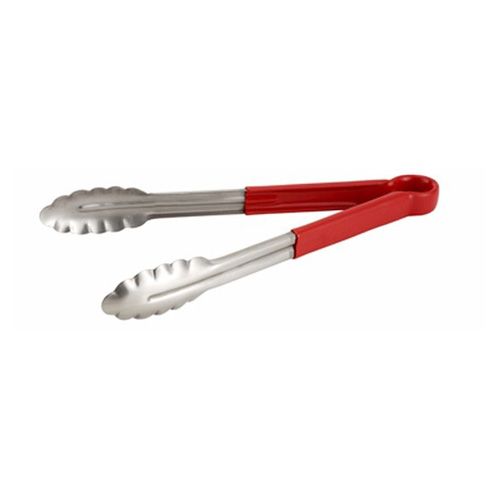 Winco UTPH-16R, 16-Inch Utility Tong with Polypropylene Red Handle