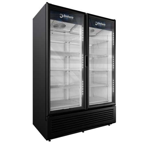 Omcan VDR43, 54-inch 2 Swing Glass Doors Merchandising Refrigerator, 41 Cu.Ft