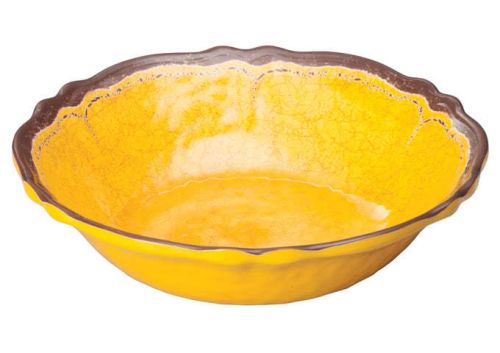Winco WDM001-606, 7.5-Inch Dia 0.8 Qt. Ardesia Lusia Melamine Hammered Bowl, Yellow, 24/CS (Discontinued)