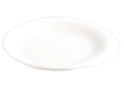 Winco WDP004-201, 8-Inch Dia Ardesia Ocea Porcelain Large Oval Plate, Creamy White, 24/CS