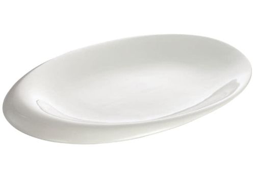 Winco WDP004-209, 10 x 7.8-Inch Ardesia Ocea Porcelain Oval Dish, Creamy White, 24/CS