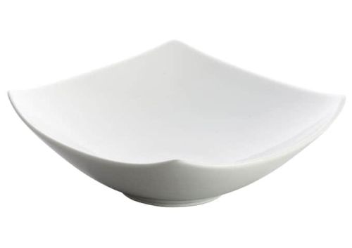 Winco WDP013-102, 4.25-Inch Ardesia Lera Porcelain Square Dish, Bright White, 36/CS