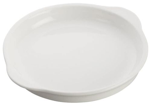 Winco WDP018-102, 6.63-Inch Dia Ardesia Edessa Porcelain Round Dish, Bright White, 36/CS (Discontinued)