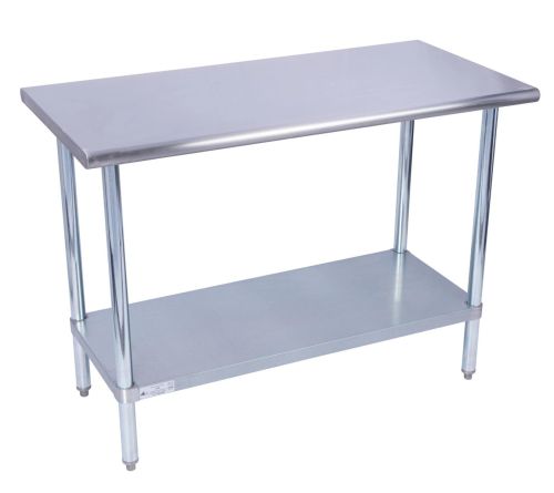 KCS WG-3024, 30x24-Inch Stainless Steel Work Table with Galvanized Undershelf