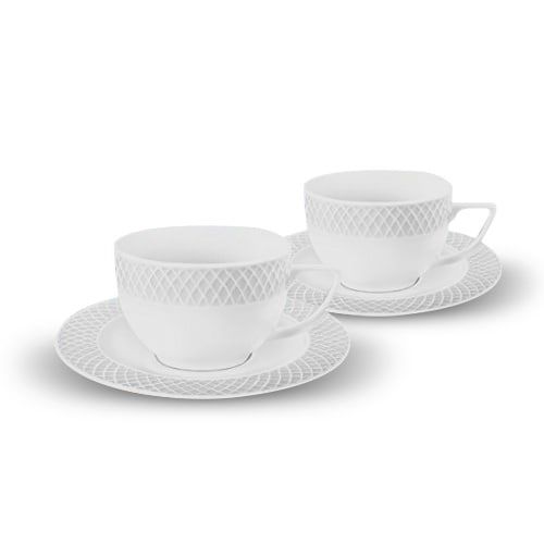 Wilmax WL-880107, 3 oz. Julia Collection White Porcelain Coffee Cup & Saucer in a Gift Box, 12 Set/CS (Discontinued)