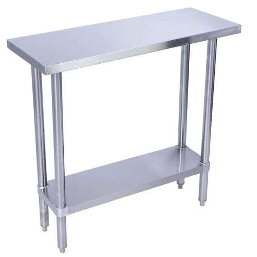 KCS WS-1460, 14x60-Inch All Stainless Steel Work Table with Undershelf