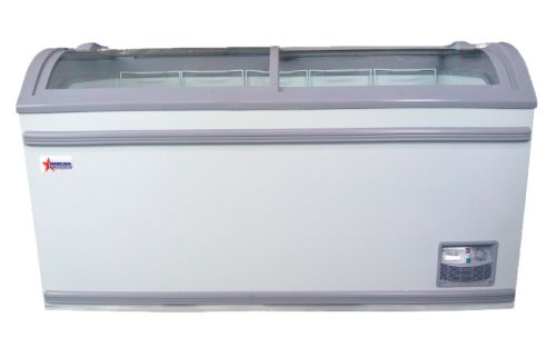 Omcan XS-500YX, 58x29.75x32.25-Inch Ice Cream Freezer, 2 Sliding Glass Doors, 17.7 Cu. Ft, ETL Listed, ETL Sanitation (Discontinued)