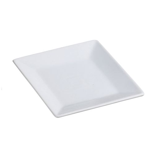 Yanco ML-106 6-Inch Mainland Porcelain Square White Plate, 36/CS