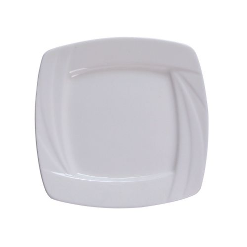 Yanco MM-6-SQ 6-Inch Miami Porcelain Square White Plate, 36/CS