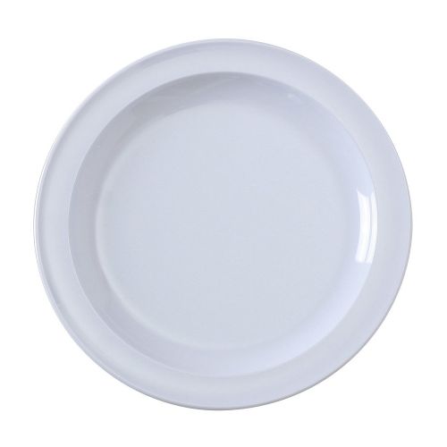 Yanco NS-109W 9-Inch Nessico Melamine Round White Dinner Plate, 24/CS