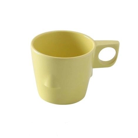 Yanco NS-9011Y 8 Oz 3x2.75-Inch Nessico Melamine Deep Round Yellow Stackable Bulbous Cup, 48/CS