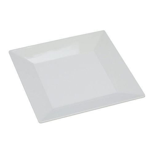 Yanco RM-108 8-Inch Rome Melamine Square White Plate, 48/CS