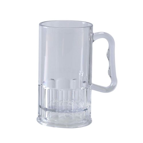 Yanco SM-10-B 2.75x5-Inch 10 Oz Clear Plastic Stemware Beer Mug Glass, 24/CS