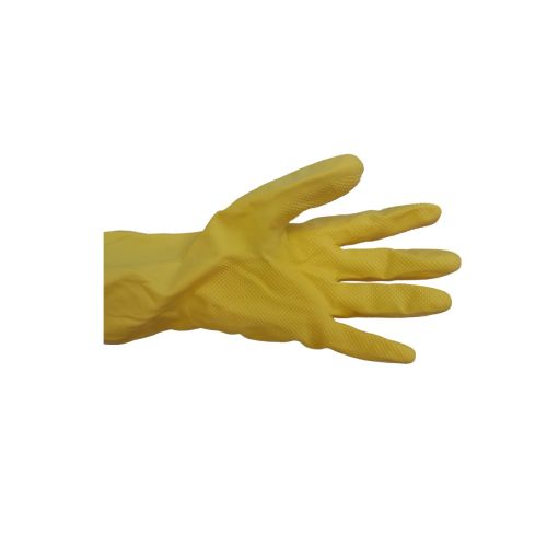 AmerCare YGL, Large Yellow Flocklined Gloves, 12/PK
