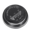 SafePro RDDL10B, 90 mm Black Reclosable Dome Lid for 10-24 Oz Hot Paper Cups, 1000/CS