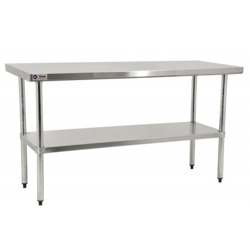 Omcan 17586, 30x48-inch Elite Series Stainless Steel Heavy Duty Work Table with Galvanized Undershelf