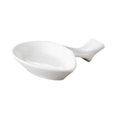 C.A.C. CN-A2, 3.75-Inch White Porcelain Spoon and Chopstick Stand, 6 DZ/CS