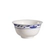 C.A.C. 103-63, 6 Oz 3.75-Inch Blue Lotus Porcelain Rice Bowl, 5 DZ/CS