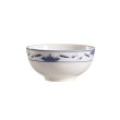C.A.C. 103-65, 9 Oz 4.5-Inch Blue Lotus Porcelain Rice Bowl, 4 DZ/CS