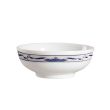 C.A.C. 103-MB8, 48 Oz 8.25-Inch Blue Lotus Porcelain Soup Bowl, 2 DZ/CS