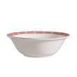 C.A.C. 105-74, 21 Oz 7-Inch Red Gate Porcelain Noodle Bowl, 2 DZ/CS