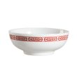 C.A.C. 105-MB7, 36 Oz 7.25-Inch Red Gate Porcelain Soup Bowl, 2 DZ/CS