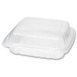 Sure Earth 113966, 9x9-Inch 1-Compartment MFPP-Like Plastic Hinged Container, 150/CS