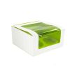 PacknWood 209BCKF4, 6.7x6.7x3.3-Inch Green Cupcake Box with Window, 100/CS
