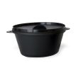 PacknWood 209MBCOC350, 5.1x3.9x2.6-Inch 12 Oz Small Black Casserole Dish with Lid, 144/CS