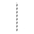 PacknWood 210CHP8BLKT, 7.75-Inch Smoothie Paper Straws with White & Black Stripes - Unwrapped, 3000/CS