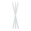 PacknWood 210CHP8WH, 7.75-Inch Solid White Smoothie Paper Straws - Unwrapped, 3000/CS