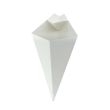 PacknWood 210CONFR1WH, 5 Oz White Paper Cones with Built-in Dipping Sauce Compartment, 500/CS